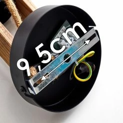 Hofstein Aarhus Wandleuchte Schwarz, Holz dunkel, 1-flammig -Wandleuchten Verkaufsgeschäft aarhus wandleuchte h3315170 23