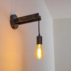 Hofstein Aarhus Wandleuchte Schwarz, Grau, 1-flammig -Wandleuchten Verkaufsgeschäft aarhus wandleuchte h3315194 3