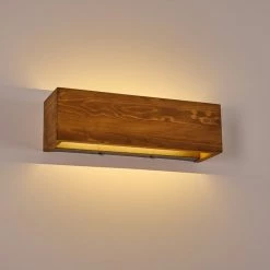 Hofstein Adak Wandleuchte LED Holz dunkel, 1-flammig -Wandleuchten Verkaufsgeschäft adak wandleuchte h3308318 14