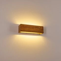 Hofstein Adak Wandleuchte LED Holz dunkel, 1-flammig -Wandleuchten Verkaufsgeschäft adak wandleuchte h3308318 16