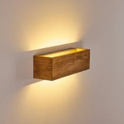Hofstein Adak Wandleuchte LED Holz dunkel, 1-flammig -Wandleuchten Verkaufsgeschäft adak wandleuchte h3308318 6