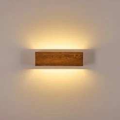 Hofstein Adak Wandleuchte LED Holz dunkel, 1-flammig -Wandleuchten Verkaufsgeschäft adak wandleuchte h3308318 7