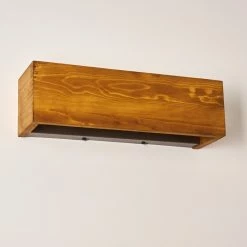 Hofstein Adak Wandleuchte LED Holz dunkel, 1-flammig -Wandleuchten Verkaufsgeschäft adak wandleuchte h3308318 8