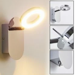 Hofstein Adel Wandspot LED Chrom, 1-flammig