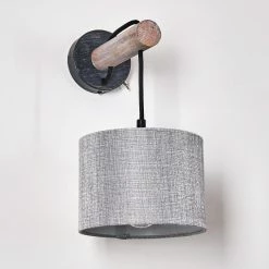 Hofstein Adelboden Wandleuchte Schwarz, Holz dunkel, 1-flammig -Wandleuchten Verkaufsgeschäft adelboden wandleuchte h3328286 12