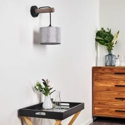 Hofstein Adelboden Wandleuchte Schwarz, Holz dunkel, 1-flammig -Wandleuchten Verkaufsgeschäft adelboden wandleuchte h3328286 15