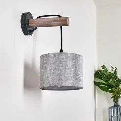 Hofstein Adelboden Wandleuchte Schwarz, Holz dunkel, 1-flammig -Wandleuchten Verkaufsgeschäft adelboden wandleuchte h3328286 4