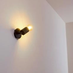 Hofstein Ajaccio Wandleuchte Schwarz, 1-flammig -Wandleuchten Verkaufsgeschäft ajaccio wandleuchte h3324424 12