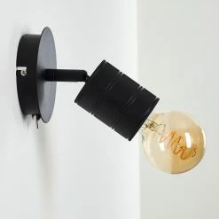 Hofstein Ajaccio Wandleuchte Schwarz, 1-flammig -Wandleuchten Verkaufsgeschäft ajaccio wandleuchte h3324424 8