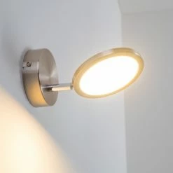 Hofstein Alberton Wandleuchte LED Hellbraun, 1-flammig -Wandleuchten Verkaufsgeschäft alberton wandleuchte h3009000 12