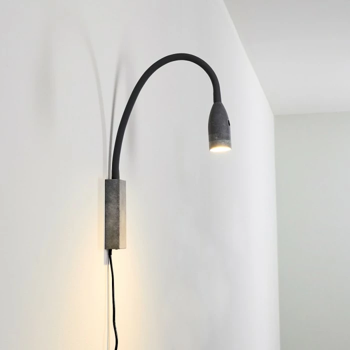 Hofstein Alsea Bettleuchte LED Grau, 1-flammig, Bewegungsmelder 3 Hofstein Alsea Bettleuchte LED Grau, 1-flammig, Bewegungsmelder – Bild 3