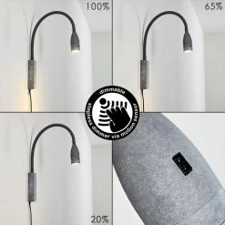 Hofstein Alsea Bettleuchte LED Grau, 1-flammig, Bewegungsmelder 24 Hofstein Alsea Bettleuchte LED Grau, 1-flammig, Bewegungsmelder -Wandleuchten Verkaufsgeschäft alsea bettleuchte h3311813 6