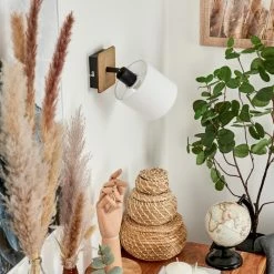 Hofstein Alsen Wandleuchte Schwarz, Holz dunkel, 1-flammig -Wandleuchten Verkaufsgeschäft alsen wandleuchte h3581179 11