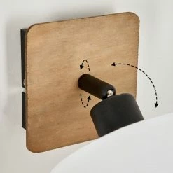 Hofstein Alsen Wandleuchte Schwarz, Holz dunkel, 1-flammig -Wandleuchten Verkaufsgeschäft alsen wandleuchte h3581179 5