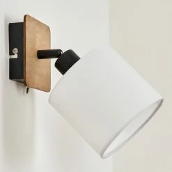 Hofstein Alsen Wandleuchte Schwarz, Holz dunkel, 1-flammig -Wandleuchten Verkaufsgeschäft alsen wandleuchte h3581179 7