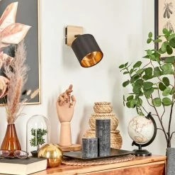 Hofstein Alsen Wandleuchte Schwarz, Holz hell, 1-flammig -Wandleuchten Verkaufsgeschäft alsen wandleuchte h3581254 11