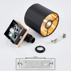 Hofstein Alsen Wandleuchte Schwarz, Holz hell, 1-flammig -Wandleuchten Verkaufsgeschäft alsen wandleuchte h3581254 4