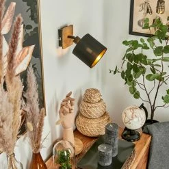 Hofstein Alsen Wandleuchte Schwarz, Holz dunkel, 1-flammig 22 Hofstein Alsen Wandleuchte Schwarz, Holz dunkel, 1-flammig -Wandleuchten Verkaufsgeschäft alsen wandleuchte h3581292 10