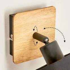 Hofstein Alsen Wandleuchte Schwarz, Naturfarben, 1-flammig -Wandleuchten Verkaufsgeschäft alsen wandleuchte h3581339 5