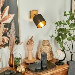 Hofstein Alsen Wandleuchte Schwarz, Naturfarben, 1-flammig -Wandleuchten Verkaufsgeschäft alsen wandleuchte h3581339 6