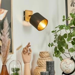 Hofstein Alsen Wandleuchte Schwarz, Naturfarben, 1-flammig -Wandleuchten Verkaufsgeschäft alsen wandleuchte h3581339 8