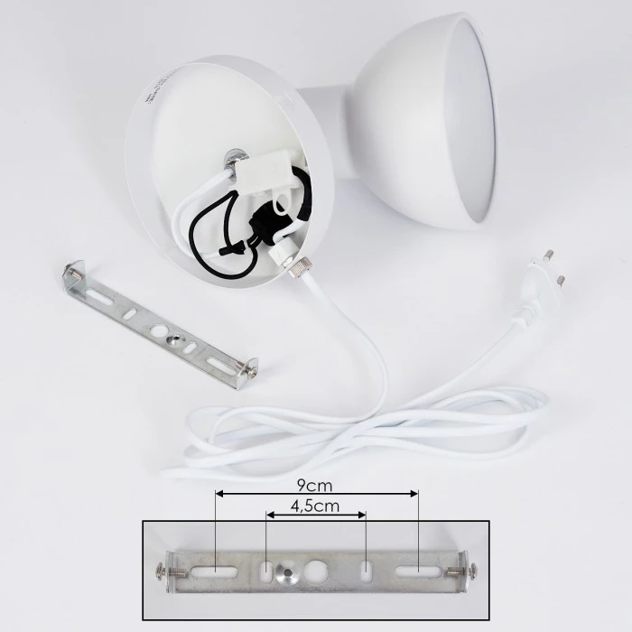 Hofstein Ambousi Wandleuchte Chrom, Weiß, 1-flammig 5 Hofstein Ambousi Wandleuchte Chrom, Weiß, 1-flammig – Bild 5