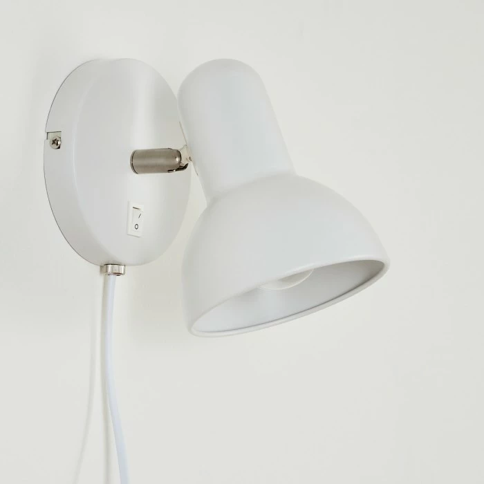 Hofstein Ambousi Wandleuchte Chrom, Weiß, 1-flammig 8 Hofstein Ambousi Wandleuchte Chrom, Weiß, 1-flammig – Bild 8