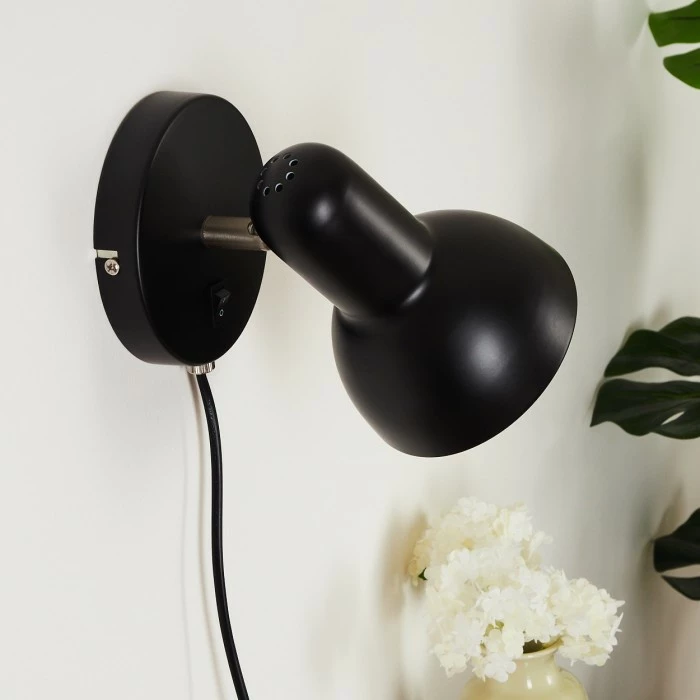 Hofstein Ambousi Wandleuchte Chrom, Schwarz, 1-flammig 11 Hofstein Ambousi Wandleuchte Chrom, Schwarz, 1-flammig – Bild 11