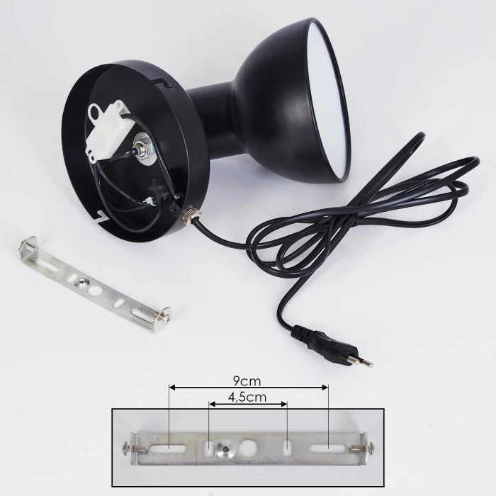 Hofstein Ambousi Wandleuchte Chrom, Schwarz, 1-flammig 5 Hofstein Ambousi Wandleuchte Chrom, Schwarz, 1-flammig – Bild 5