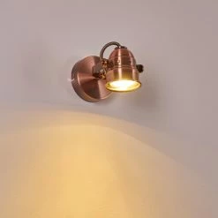 Hofstein Aniak Wandleuchte LED Kupferfarben, 1-flammig -Wandleuchten Verkaufsgeschäft aniak wandleuchte h3363706 6
