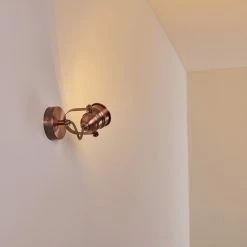 Hofstein Aniak Wandleuchte LED Kupferfarben, 1-flammig -Wandleuchten Verkaufsgeschäft aniak wandleuchte h3363706 9