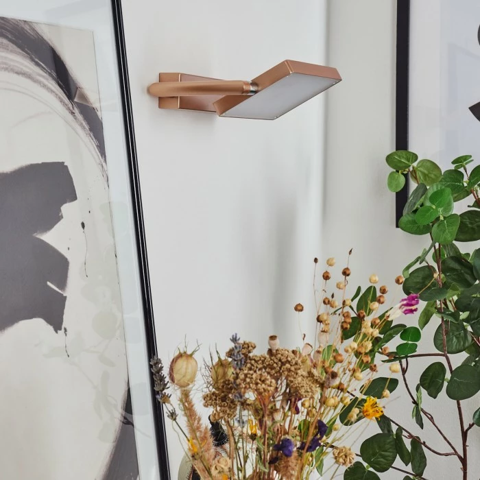 Hofstein Anneau Wandleuchte LED Chrom, Kupferfarben, 1-flammig 2 Hofstein Anneau Wandleuchte LED Chrom, Kupferfarben, 1-flammig – Bild 2