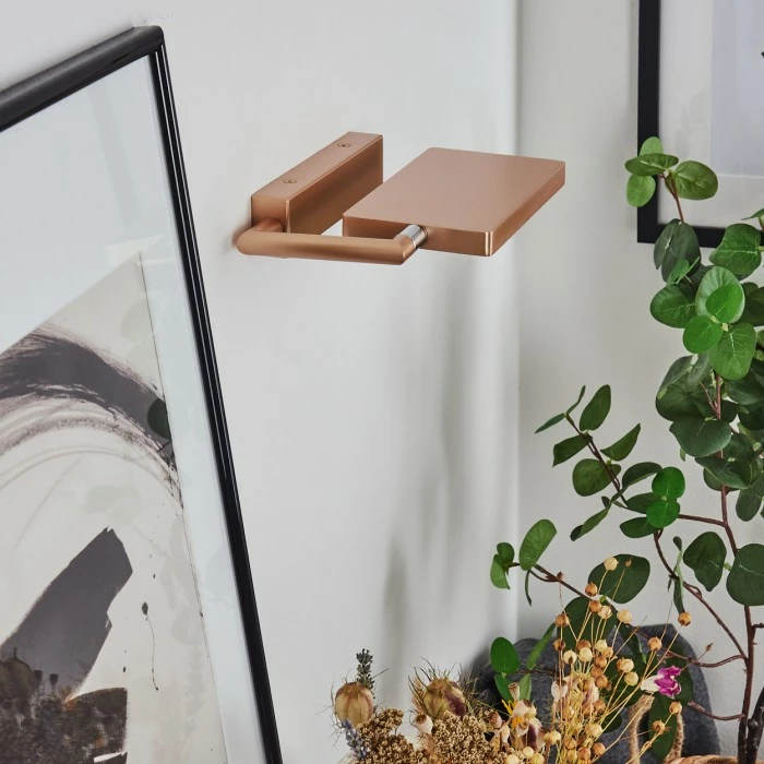 Hofstein Anneau Wandleuchte LED Chrom, Kupferfarben, 1-flammig 12 Hofstein Anneau Wandleuchte LED Chrom, Kupferfarben, 1-flammig – Bild 12