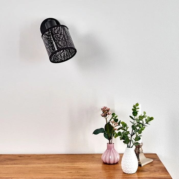 Hofstein Antalya Wandleuchte Schwarz, 1-flammig 15 Hofstein Antalya Wandleuchte Schwarz, 1-flammig – Bild 15