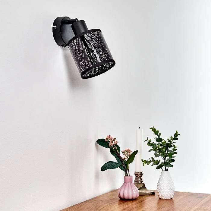 Hofstein Antalya Wandleuchte Schwarz, 1-flammig 16 Hofstein Antalya Wandleuchte Schwarz, 1-flammig – Bild 16
