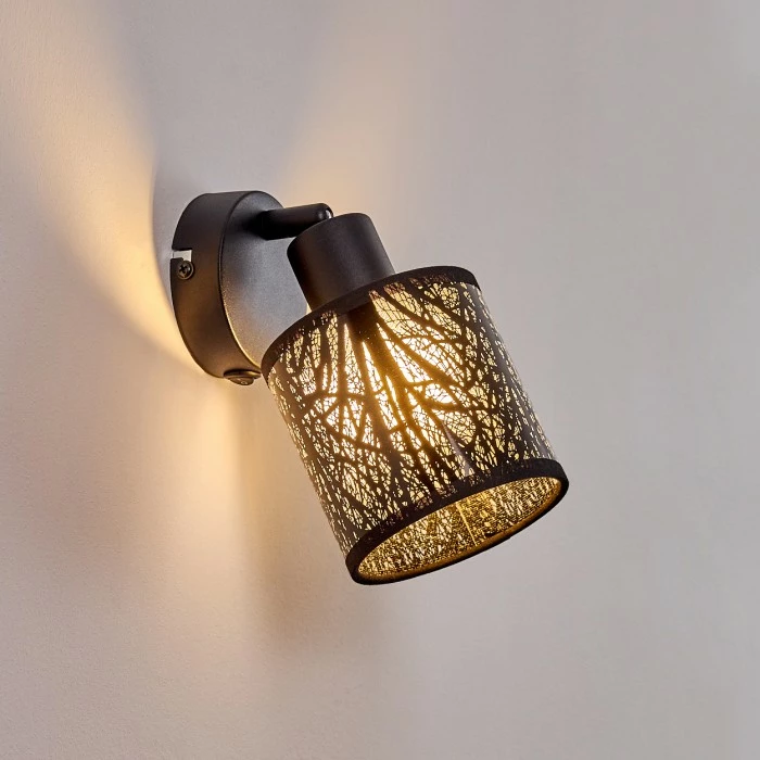 Hofstein Antalya Wandleuchte Schwarz, 1-flammig 17 Hofstein Antalya Wandleuchte Schwarz, 1-flammig – Bild 17