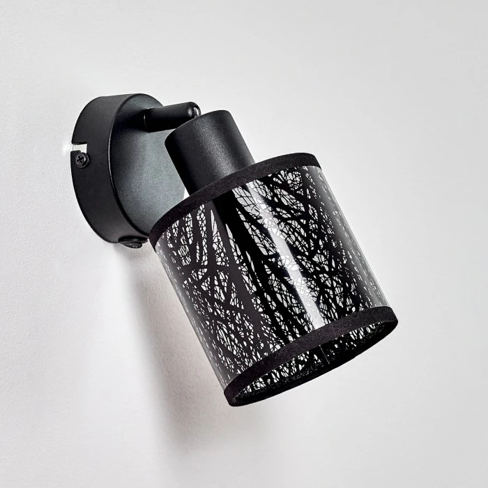 Hofstein Antalya Wandleuchte Schwarz, 1-flammig 5 Hofstein Antalya Wandleuchte Schwarz, 1-flammig – Bild 5