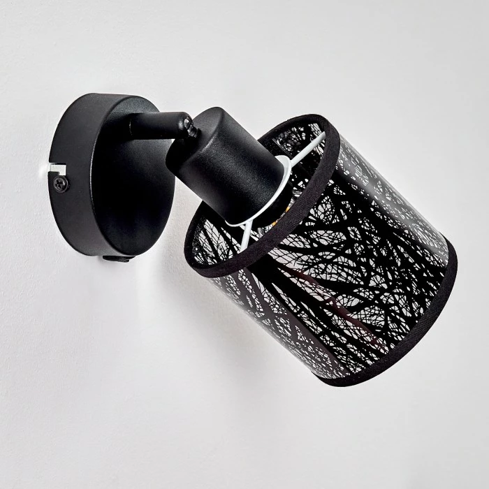 Hofstein Antalya Wandleuchte Schwarz, 1-flammig 6 Hofstein Antalya Wandleuchte Schwarz, 1-flammig – Bild 6