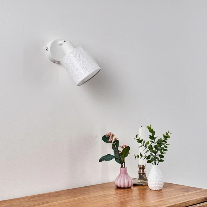 Hofstein Antalya Wandleuchte Weiß, 1-flammig 17 Hofstein Antalya Wandleuchte Weiß, 1-flammig – Bild 17