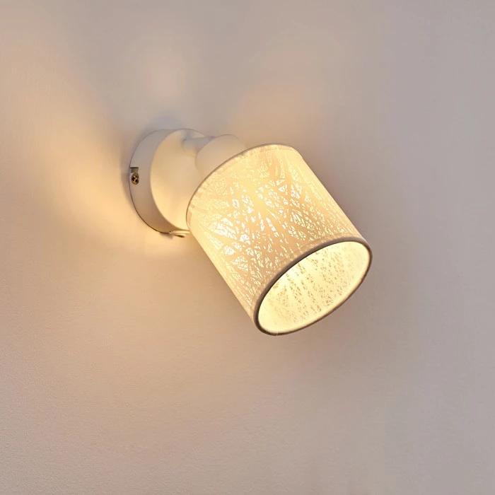 Hofstein Antalya Wandleuchte Weiß, 1-flammig 7 Hofstein Antalya Wandleuchte Weiß, 1-flammig – Bild 7