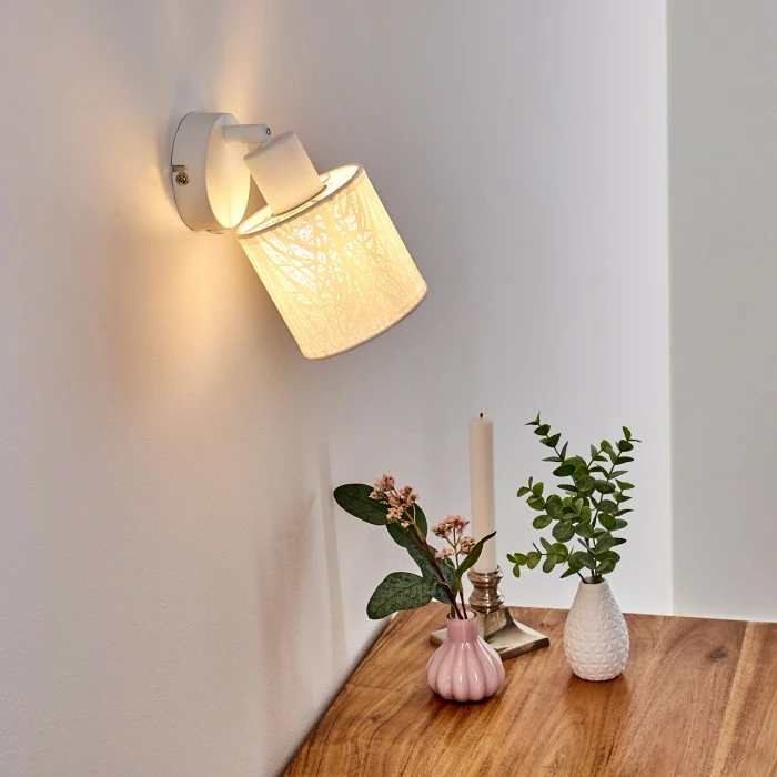 Hofstein Antalya Wandleuchte Weiß, 1-flammig 8 Hofstein Antalya Wandleuchte Weiß, 1-flammig – Bild 8