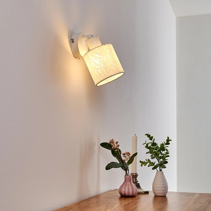 Hofstein Antalya Wandleuchte Weiß, 1-flammig 10 Hofstein Antalya Wandleuchte Weiß, 1-flammig – Bild 10