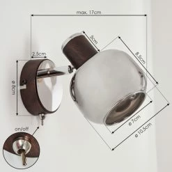 Hofstein Arconciel Wandleuchte Rostfarben, 1-flammig -Wandleuchten Verkaufsgeschäft arconciel wandleuchte h3285473 do1 3