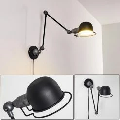 Hofstein Arild Wandleuchte Schwarz, Grau, 1-flammig