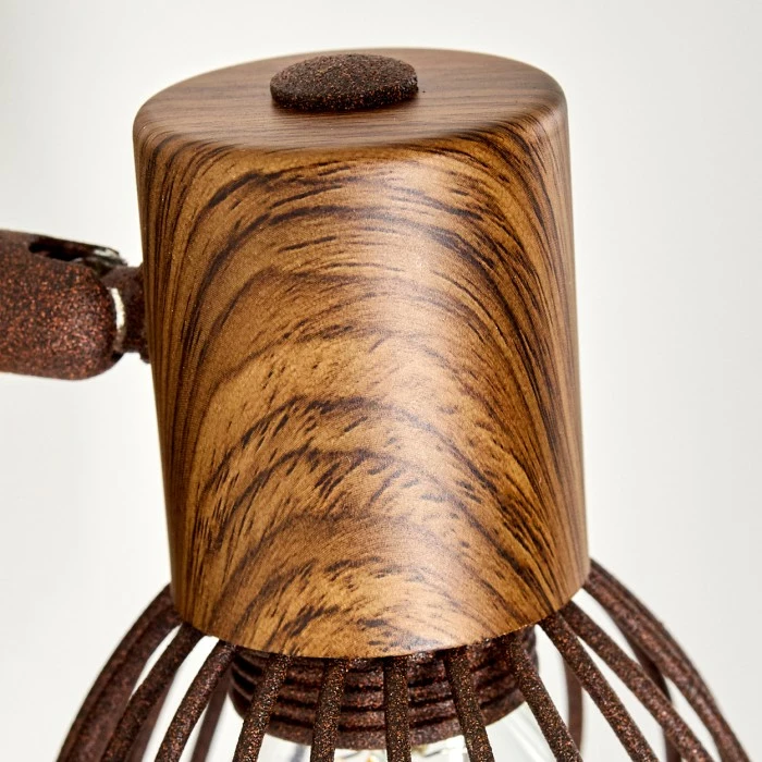 Hofstein Arjen Wandleuchte Rostfarben, Holz dunkel, 1-flammig 11 Hofstein Arjen Wandleuchte Rostfarben, Holz dunkel, 1-flammig – Bild 11