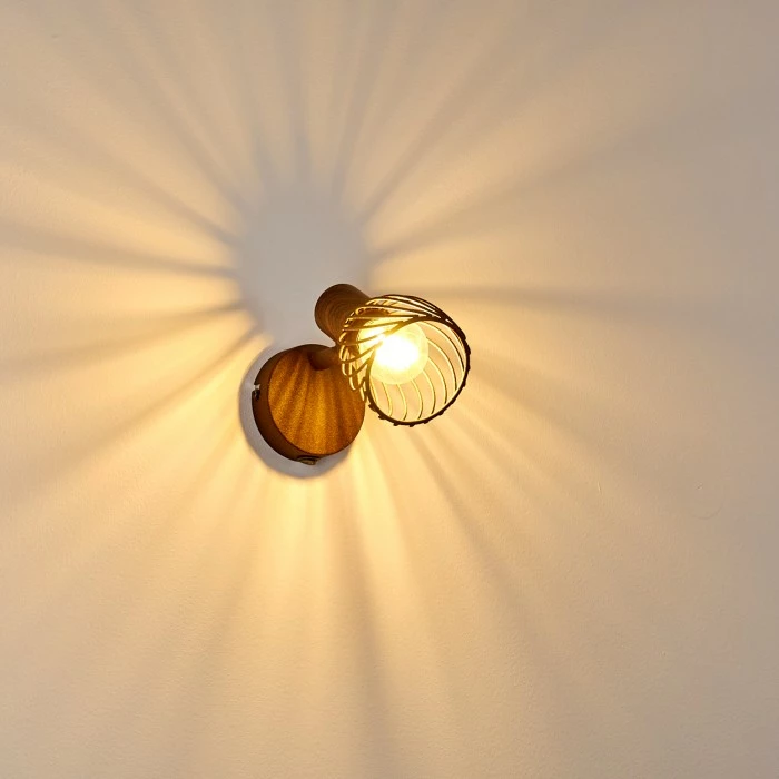 Hofstein Arjen Wandleuchte Rostfarben, Holz dunkel, 1-flammig 12 Hofstein Arjen Wandleuchte Rostfarben, Holz dunkel, 1-flammig – Bild 12