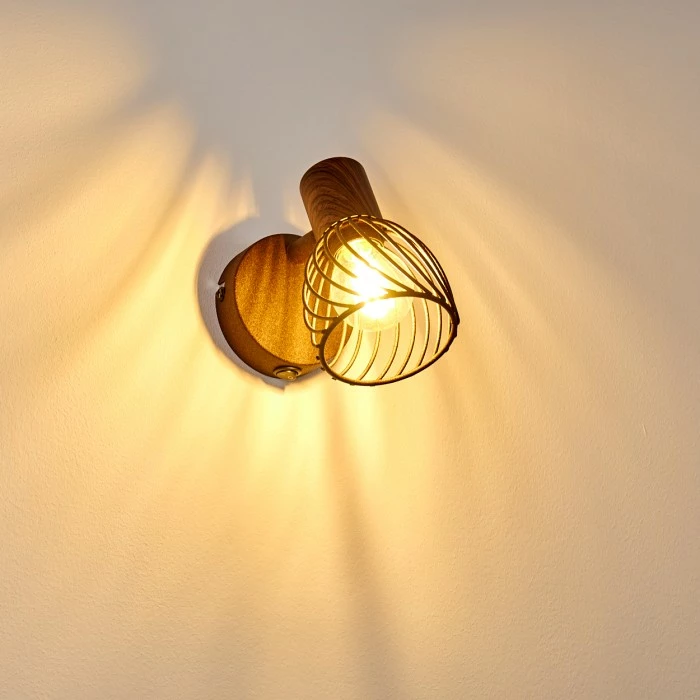 Hofstein Arjen Wandleuchte Rostfarben, Holz dunkel, 1-flammig 15 Hofstein Arjen Wandleuchte Rostfarben, Holz dunkel, 1-flammig – Bild 15