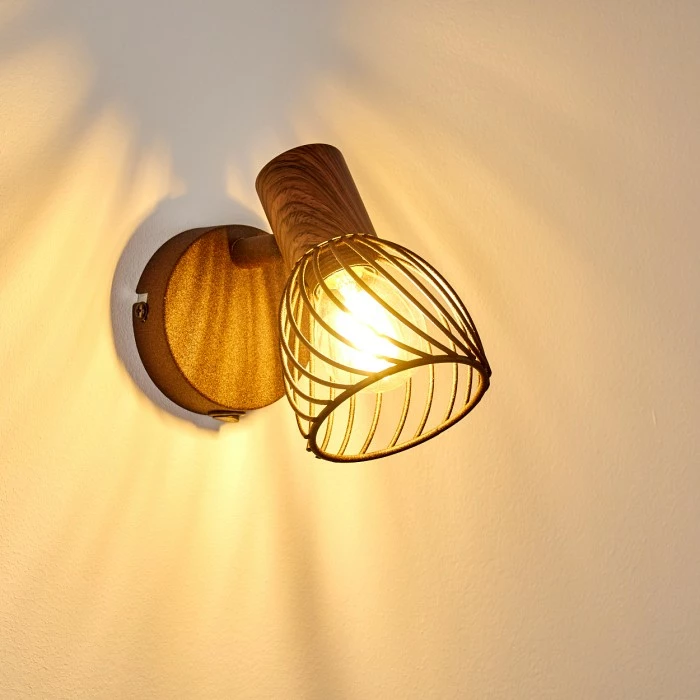 Hofstein Arjen Wandleuchte Rostfarben, Holz dunkel, 1-flammig 20 Hofstein Arjen Wandleuchte Rostfarben, Holz dunkel, 1-flammig – Bild 20