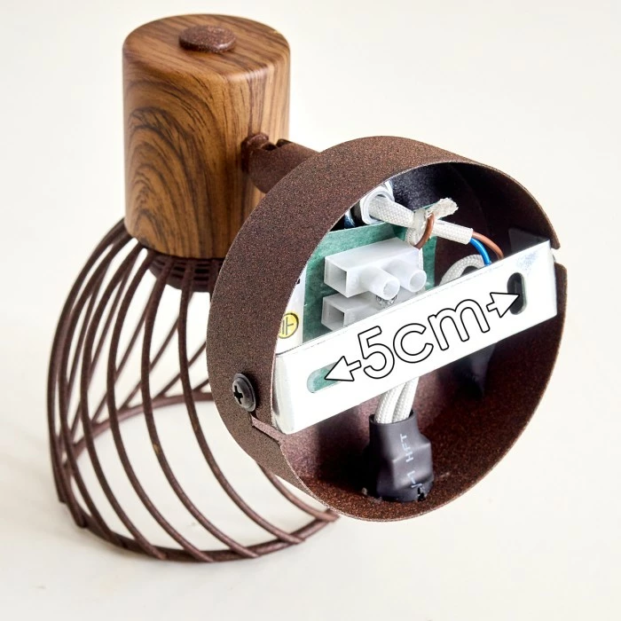 Hofstein Arjen Wandleuchte Rostfarben, Holz dunkel, 1-flammig 22 Hofstein Arjen Wandleuchte Rostfarben, Holz dunkel, 1-flammig – Bild 22