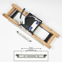 Hofstein Ayajasco Wandleuchte LED Schwarz, Holzoptik, Naturfarben, 1-flammig -Wandleuchten Verkaufsgeschäft ayajasco wandleuchte h3580073 4